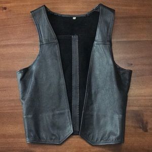 Leather Biker Vest